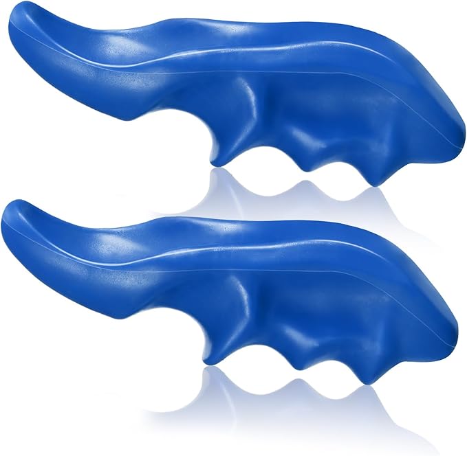 Nuanchu 2 Pcs Blue Thumb Saver Massage Tool Deep Tissue Massager for Pressure Reflexology Professional Neck Shoulder Back Foot Stress Relief
