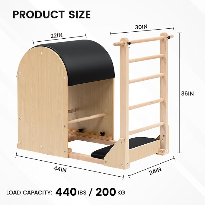 Ladder Barrel Pilates Equipment Pilates Barrel Ladder Barrel Exercise Equipment for Home Workout Yoga Fitness Gym Strength and Flexibility Use