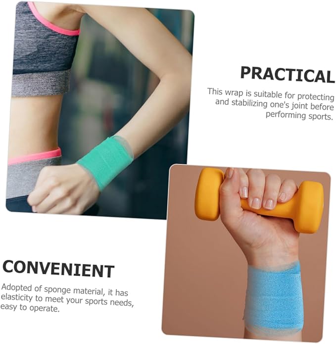 3Rolls Elastic Body Joint Wraps Breathable Shockproof Sports Tapes for Ankle Wrist Knee Protection Cuttable Athletic Wraps Colors