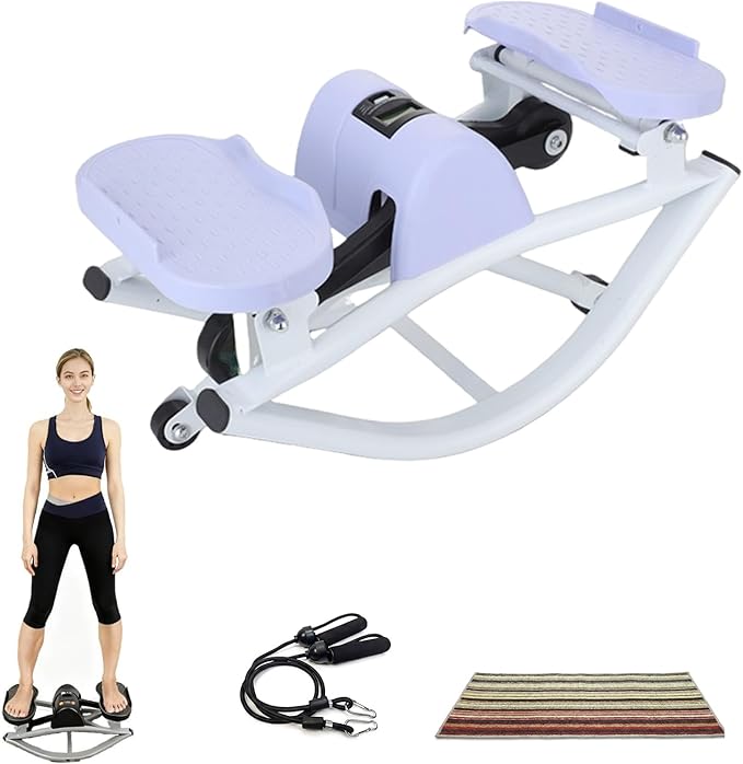 Rocker Step Side to Side, Rock Stepper, Portable Compact Lateral Rocking Fitness Stepper, for Legs, Glutes, Abs, Fitness Equipment for Home, Apartment,and Dormitory