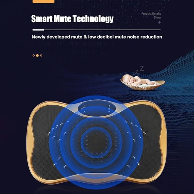 Vibration Plate Exercise Machine,Whole Body Vibration Platform Machine,Fitness Vibration Trainer for Weight Loss Shaping Toning Home Gym