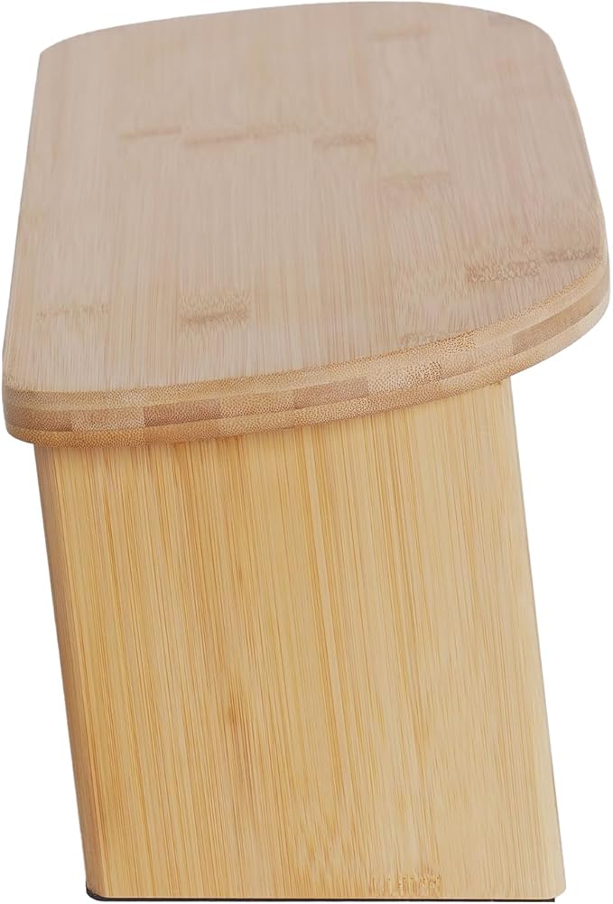 DYNAMI Bamboo Meditation Bench with Sponge Cushion, Portable Foldable Ergonomic Meditation Stool,Wooden Kneeling Stool for Yoga Sitting Prayer,Load Capacity 396lbs (Gray)