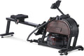 GarveeLife Dual Magnetic & Water Resistance Rowing Machine w Extended Slide, Full-Body Workout, Low-Impact, Ergonomic Full Motion or Premium Water Motion, Max 350 LB Weight Capacity, App Compatible