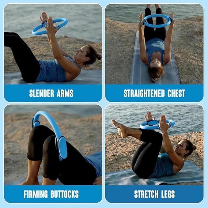 Pilates Essentials Kit for Women - Home Fitness Equipment Set, Includes Pilates Ring, Yoga Ball, Resistance Bands, Booty Bands for Core Strength, Glute Toning, and Yoga Stretching