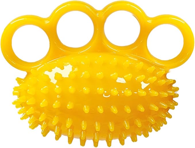 Grip Strengthener Hand Exerciser Ball, Yellow, TPR Material, Ellipse Shaped, Physical Therapy Hand Exercisers for Rehab, Arthritis, Carpal Tunnel, Stress Relief