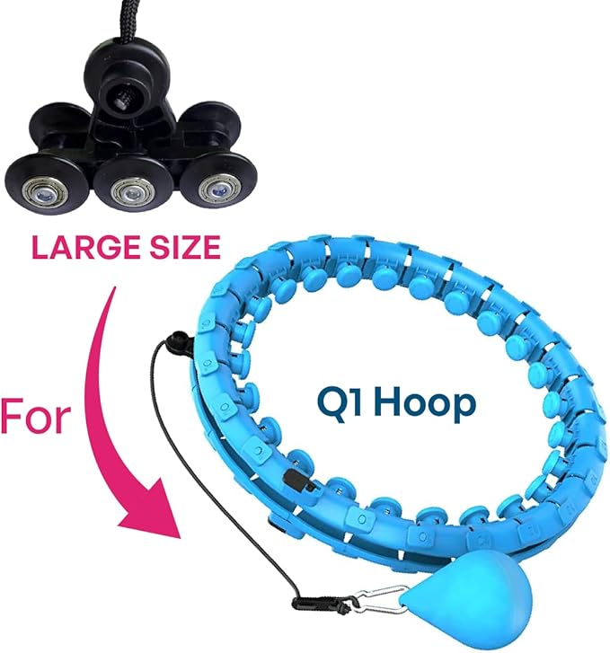 30/24/12 Knots, Upgraded Magnetic Lock Weighted Hula Hoop for Kids Adults Weight Loss, Infinity Hoop Plus Size, Home Indoor Outdoor, Fitness Exercise, Abdominal Toner