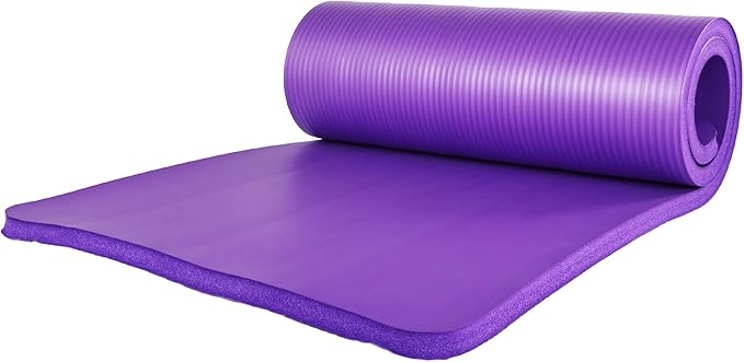 BalanceFrom 7-Piece Yoga Set with 71x24x1 Inches Extra Thick Mat and Carrying Sling – Includes 2 Blocks, Stretch Strap, 2 Towels, and Knee Pad for Home, Studio, and Gym Workouts