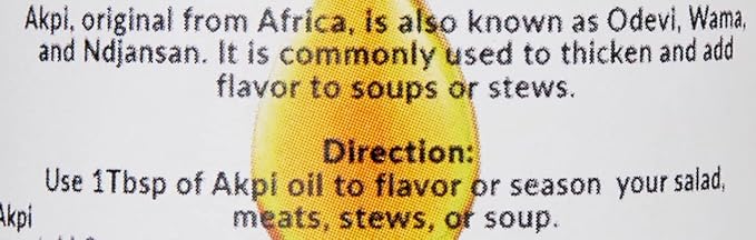 Akpi Oil | Ndjansan | Ricinodendron heudelotii |Cold Pressed | Organic| Extra Virgin/Massage Oil 4oz