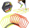 Japard Hex Agility Rings for Speed Training & Agility Footwork Training Speed Hurdles Ladder with Carrying Bag