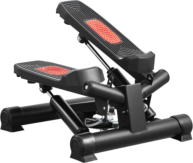 VEVOR Stair Stepper, Mini Stepper for Exercise at Home, Hydraulic Fitness Stepper with Resistance Bands, Full Body Workout Cardio Equipment, Stair Climber