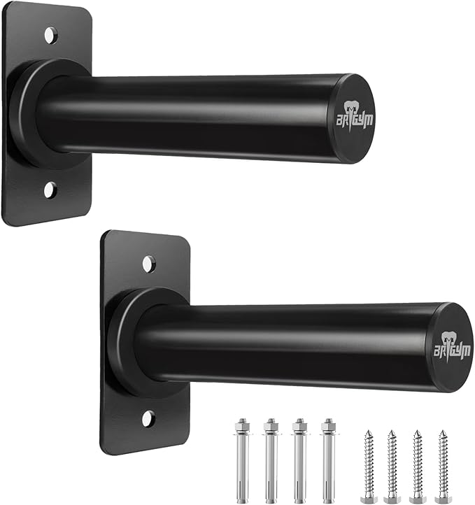 Wall Mounted Weight Plate Holder, Fit 2inch Olympic Weight Plates, Max Weight Capacity 275 lb, Heavy Iron Construction, Mounting Hardware Included