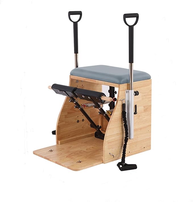 Professional Pilates Split Pedal Stability Chair with Handles Versatile Pilates Combo Chair for Home & Studio, Reformer Machine for Total Body Workout