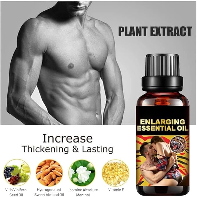 Men Massage Oil for Sex, Hotiary Sexual Enhancement Essential Oil Penis Becomes Longer Thicker Enhancement Men Energy for Care Delay Performance Boost Strength