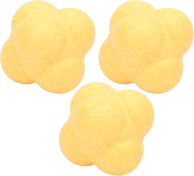 Alomejor 3Pcs Bounce Reaction Balls Training Balls Hex Reaction for Coordination Sports Training with Durable TPR Material