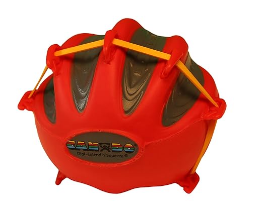 CanDo 10-2291 Digi-Extend n' Squeeze Hand Exerciser, Large, Red-Light