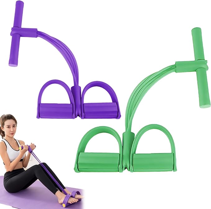 Fashion Puller Exercise, 8 Tube Pedal Resistance Device Detachable and Adjustable Pedal Resistance Device, Stretching Workout Fitness Bands for Arm Weights Exercise Equipment