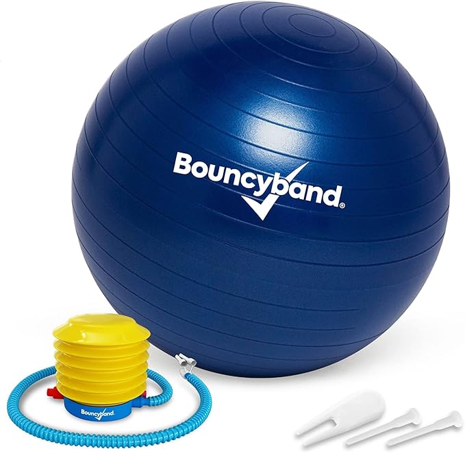 Bouncyband Balance Ball – Create Flexible Seating to Improve Focus at School, Office, or Home with This No-Roll Weighted Ball