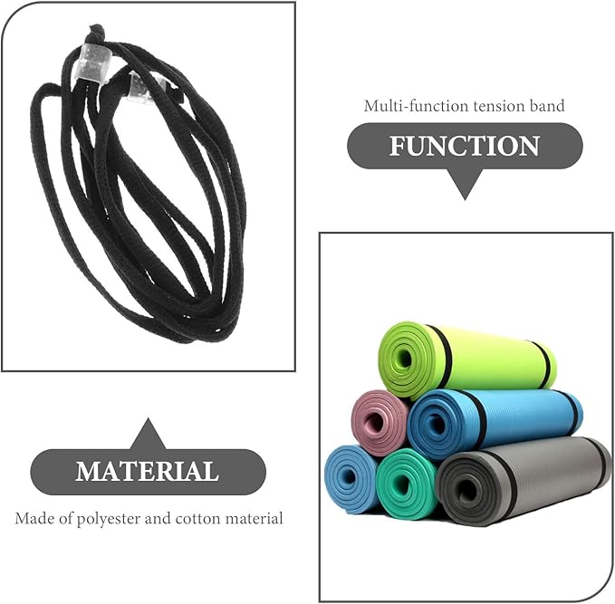 EXCEART Yoga Mat Bundling Strap 46.06 Inch Adjustable Carrying Sling for Pilates Fitness & Workout Bands for Exercise Mat Transport