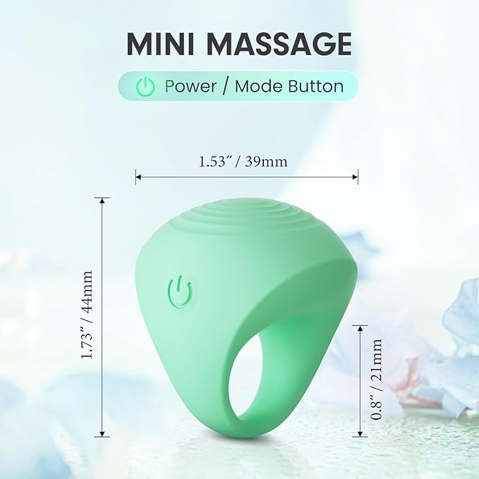 Mini Massager, Waterproof Rechargeable Portable Body Massage Ball, Multifunctional Finger Massager, Green