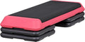 JupiterForce 43" Workout Aerobic Exercise Step Platform, Adjustable Aerobic Steppers for Exercise with 4 Removable Risers for Home Gym Strength Training