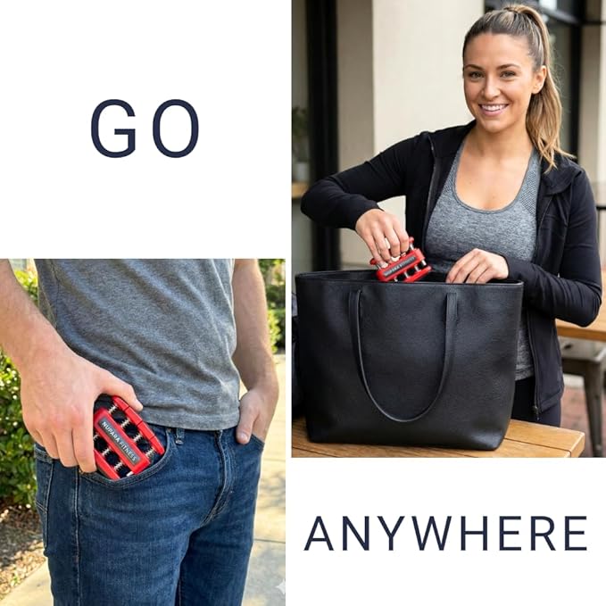 Grip Strength Trainer - Hand Strengthening Device, Forearm Strengthener, and Finger Trainer. Hand Gripper Strengthener and Guitar Finger Exerciser.