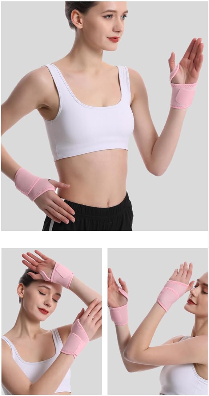 2pieces Wrist Brace Thumb Wrist Brace Adjustable Wrist Wrap for Fitness Badminton Basketball