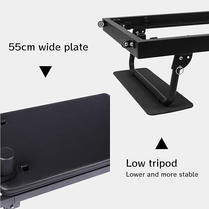BVCL Pilates Reformer Foldable Pilates Reformer, Adjustable Intensity Pilates Bed, Load Capacity 150kg, Comes with a Square Box
