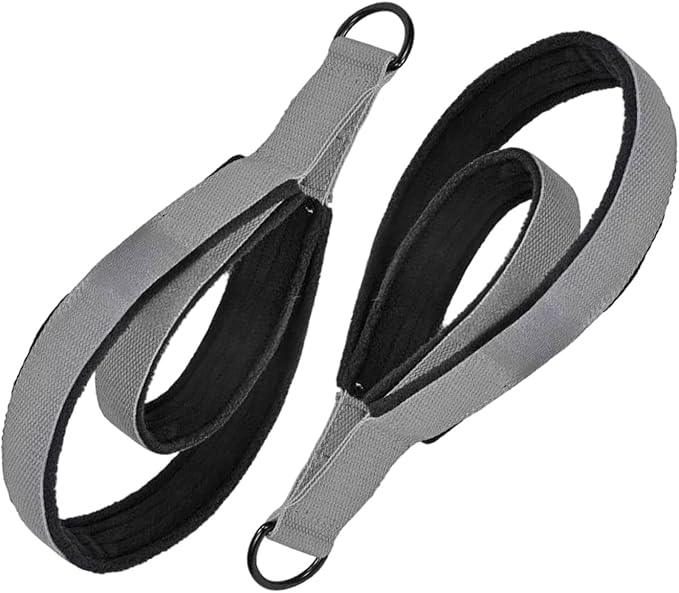 1 Pair Pilates Double Loop Strap For Reformer Fitness D-Rings Handle Yoga Exercise Accessory For Home Gym Workout Fitness D Rings Workout