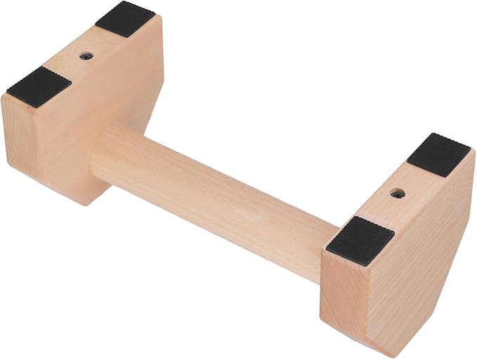 4 PCS Wood Push Up Stands, 2 Pairs Non Slip Base Wooden Parallettes, Push up Handles Exercise Equipment for Fitness, Calisthenics, 10 x 5 x 3.7 inch