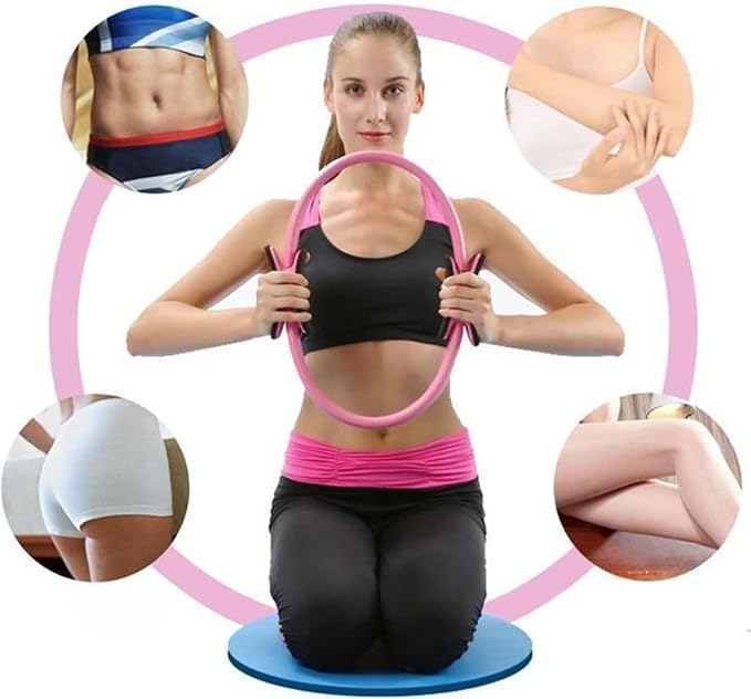Women's Fitness Exercise Set Pilates Ball Rings and Band with Nonslip for Home Exercise and Flexibility Pilates Rings and Ball Set for Flexibility