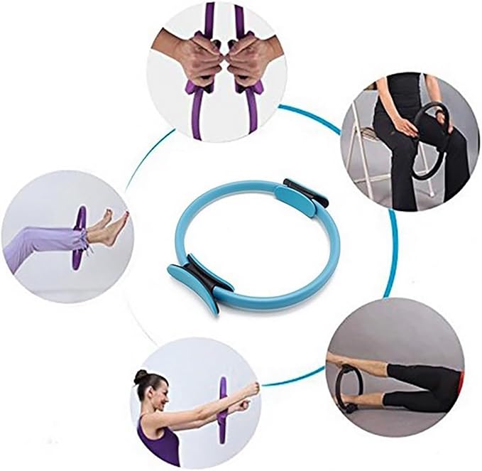 Pilates Ring Fitness Trainer, Pilates Ring for Mat & Reformer Workouts, Pilates Ring Fitness Circle 14.96" Yoga Rings Magic Circle with Dual Padded Handles for Toning Arms