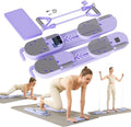 Pilates Reformer- Foldable Pilates Board, Pilates Machine with Resistance Band, Full Body Workout Set for Women at Home, Core Strengthener, Ab &Push-Up, Glute & Leg Toning, LED Timer & Calorie Display