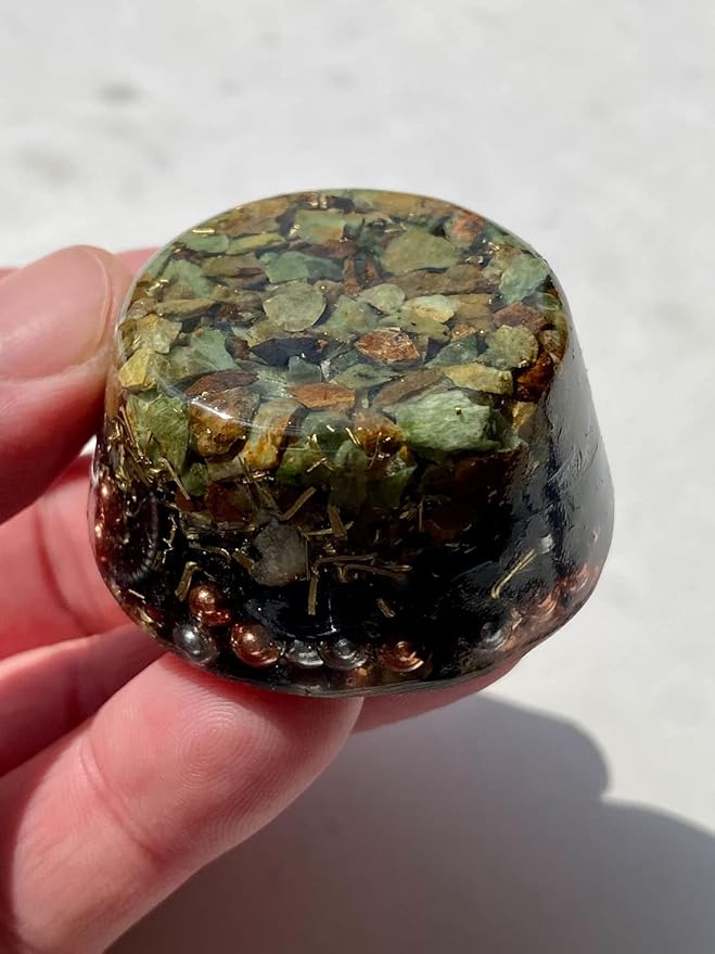 Chrysoprase Orgone Generator Energy Accumulator 7.83Hz/432Hz/528Hz/Advance Harmonics Many Beautiful Ingredients! (Chrysophrase)
