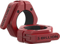 Olympic Barbell Clamps 2 inch Barbell Clips (Pair) Barbell Collars for Secure Weightlifting Quick Release Weight Clips for Bars with Anti-Slip TPR Lining at Home or Gym Clips (Red)