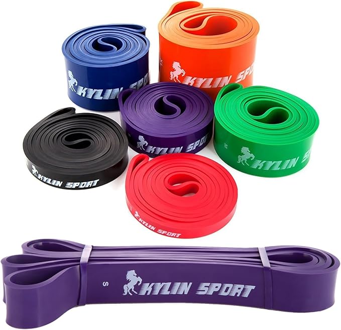 KYLIN SPORT Resistance Band Assisted Pull Up Bands Training Yoga Pilates Elastic Loop Stretch for Cross Workout Gymnastics Power-Lifting