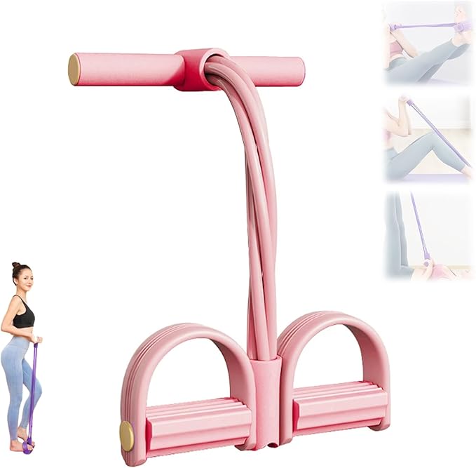 Fashion Puller Exercise, 8 Tube Pedal Resistance Device, 21 Fitness Resistance Bands-4 Tube Pedal Ankle Puller,Detachable and Adjustable Pedal Resistance Device, Unisex