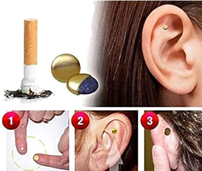 2PCS Magnetic Therapy Quit Stop Smoking Smoke Magnet Magnetic Therapy Ear Auricular Loss Weight Acupressure for Women Men