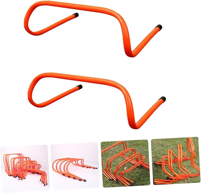 2pcs Wear-Resistant Plastic Speed Agility Training Hurdles 15cm for Soccer and Athletic Conditioning