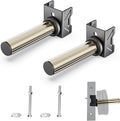 Stainless Steel Sleeve Weight Plate Holder for Power Rack – Choose 2×2 or 3×3 Uprights – Fits 5/8" to 1" Holes – 300lbs Capacity, Heavy-Duty Steel Peg with Stainless Cover, Pair