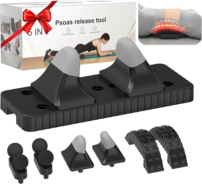 Psoas Release Tool-Hip Hook Psoas Muscle Release Tool Fully Adjustable for Myofascial,Back,Hamstrings,Iliacus,Waist Pain,Hip Flexor Release Tool and Trigger Point Massage Tool