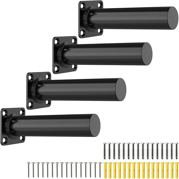 Wall Mount Weight Plate Holder for Olympic Plates, Heavy Duty Steel Weight Plate Wall Mount, Black High Capacity Weight Holders for Plates Home Gym Organizer