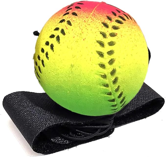 JJLFresheners Mixed Colors 2.5 Inch Sports Wrist Ball, Baseball Rubber Rebound Wristband Wrist Return Ball Sport on a String for Exercise Play Sports Reaction Balls Speed and Agility Training