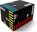 3-in-1 Dense Foam Plyometric Jump Box,30"x24"x20"-24"x20"x16"-20"x18"x16"Non-Slip Box Jumps for Home Gym,Exercise Foam Plyo Box for Fitness Training-Step-Ups,Split Squats,Dips,Box Jump Cube