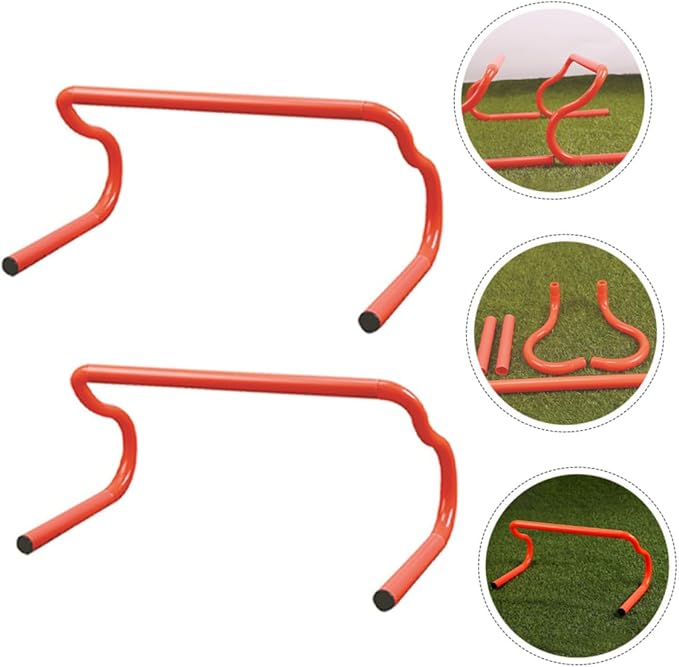 TOYANDONA Detachable Speed Agility Training Hurdles 3pcs Set 19 x 9 Inch for Soccer and Basketball Practice Portable Sports Equipment for Athletes and Boys and Girls