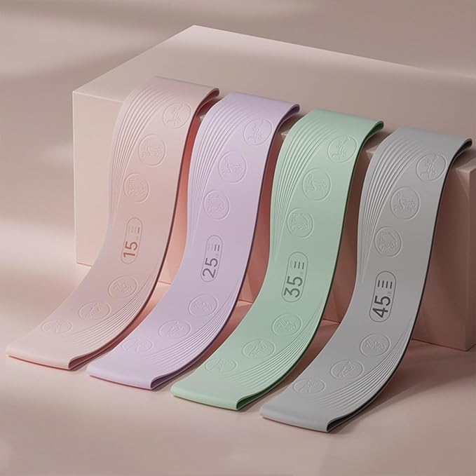 Exercise Strap for Pilates High Elastic Silicones Band Printed Movement Guide Wide Multiple Color Strength Option Printed Exe