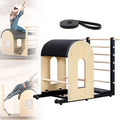 Pilates Barrel Ladder Machine, Ladder Workout Equipment for Building Strength and Flexibility, Core Barrel Training Tool for Balance, for Home Pilates Gym or Studio Black