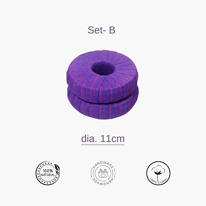 Yogikuti Yoga Chumbal Set Of 10pcs, Pune Chumbals set, Iyengar Yoga, Yoga donuts, Yoga props