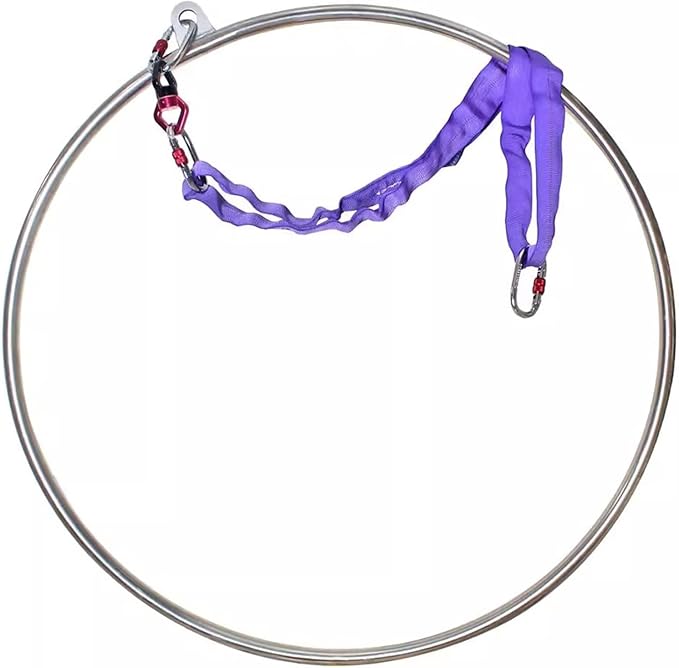 Beginners Hoop Dance Suspension Trainer Metal, Kids Adult Aerial Hoop Stand Kit, Weight Loss/Shape/Exercise Yoga Hoop Yoga Ring