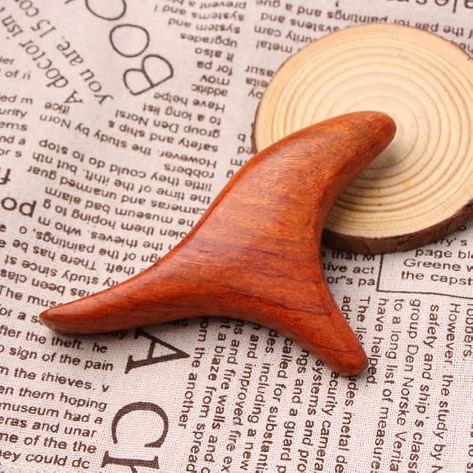 2Pcs Thai Reflexology Master Hand Foot Stress Reliever Ergonomic Wing Massager Wooden SPA Therapy Tool Vibrant Massage Tools Wooden Crafts