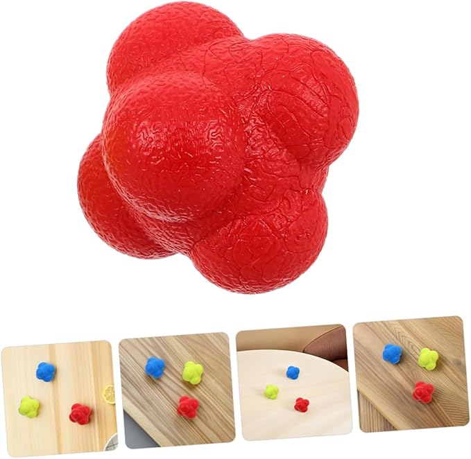 6pcs Hexagon Reaction Training Balls for Speed and Agility Enhance Hand Eye Coordination Functional Sports Equipment for Kids and Adults Reflex Training Tool